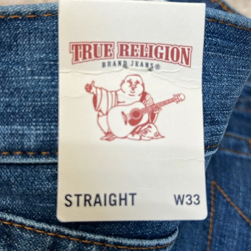 True Religion Straight Fit Jeans 101250 Ultra Indigo Men’s Size 33 x 34 NWT